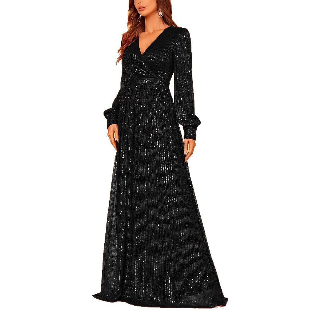 Elegant Dinner Sequined Evening Dress