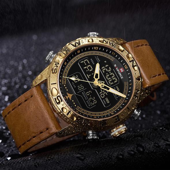 NAVIFORCE 9144 Fashion Gold Sport Watche