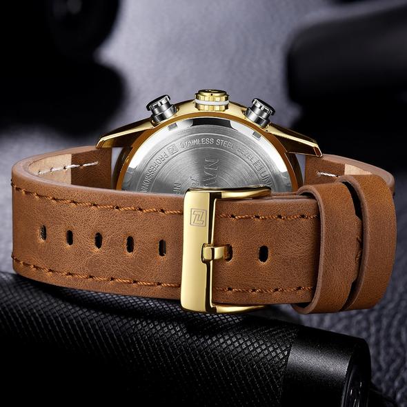 NAVIFORCE 9144 Fashion Gold Sport Watche