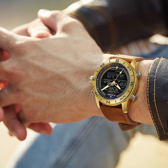 NAVIFORCE 9144 Fashion Gold Sport Watche