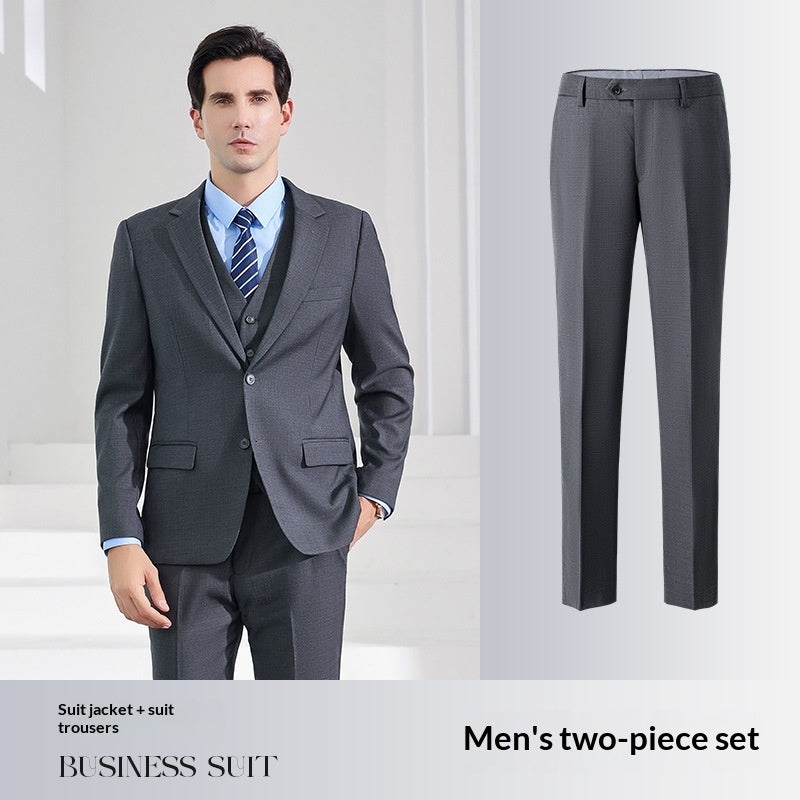 Smog Blue Men's Business Formal Wear Professional Attire Suit