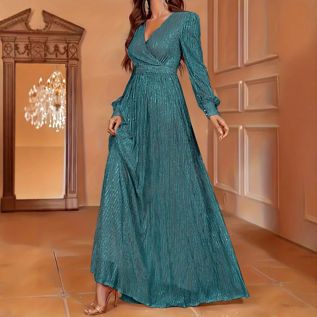 Elegant Dinner Sequined Evening Dress